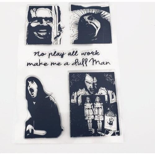 Horror Game Clear Transparent Silicone Seal Retro Stamp for DIY Scrapbooking Photo Album Decorative Stamp Crafts