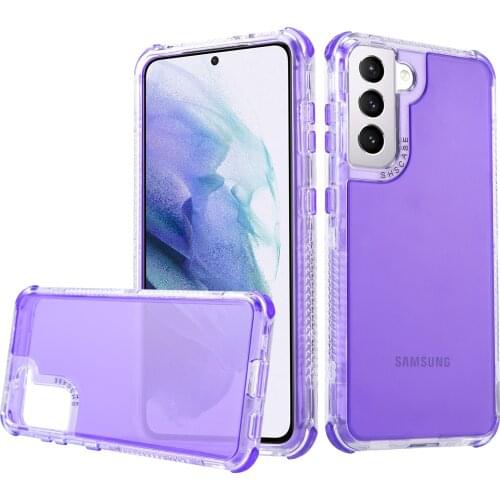 3 in 1 Heavy Duty Armor Case For Samsung Galaxy S21 Ultra 5G S21 Plus A12 A32 A52 A72 Case Silicone Transparent Shockproof Cover