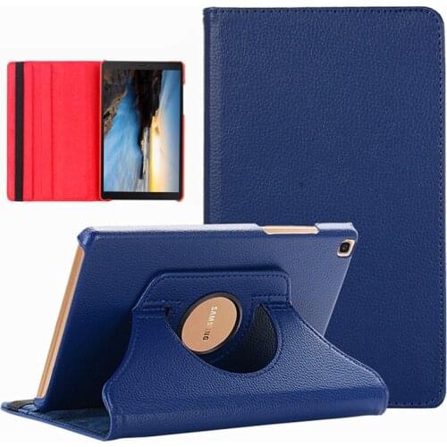 360 Degree Rotating Smart Case For Samsung Galaxy Tab A 8.0 2019 SM T290 T295 T297, PU Leather Flip Stand Tablet Cover Shell