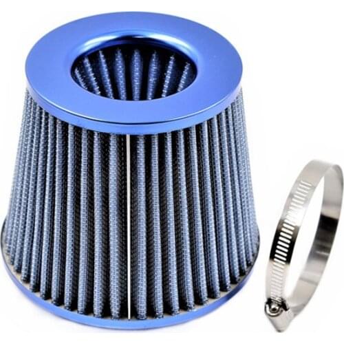 Universal Car Air Filters Performance High Flow Cold Intake Filter Induction Kit Sport Power Mesh Cone 55MM to 76MM
