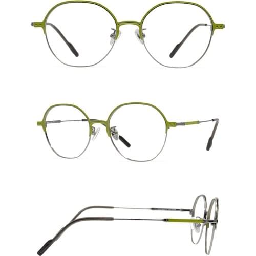 Belight Optical Titanium Colorful Full Rim Women Prescription Vintage Retro Big Shape Eyeglasses Spectacle Frame Eyewear T38