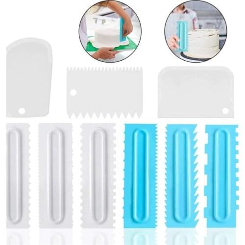 1/3PCS Cake Decorating Comb Cake Scraper Smoother Cream Decorating Pastry Icing Comb Fondant Spatulas Baking Pastry Tools