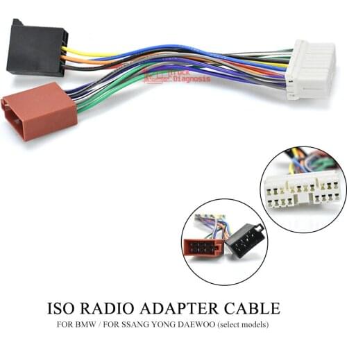 12-105 ISO Radio Adapter forBMW for SSANG YONG DAEWOO (select models)Wiring Harness Connector Lead Loom Cable Plug