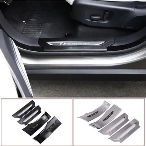 304 Stainless Interior Door Sill Scuff Threshold Plate Trim Car Accessories 4pcs For Range Rover Velar 2017 Car-Styling