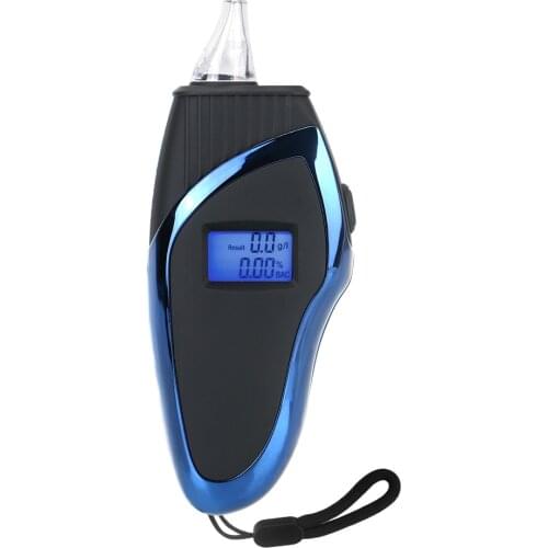 Backlight Light Breathalyzer Analyzer LCD Detector Digital Alcohol Tester Handheld With Lanyard Alcohol Breath Tester