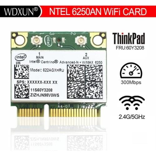 Ntel Centrino Advanced-N WiMAX 6250 622ANX MINI PCI-E Wlan WIFI Wireless Card for IBM T410 T510 X201i X220 FRU:60Y3195 60y3209