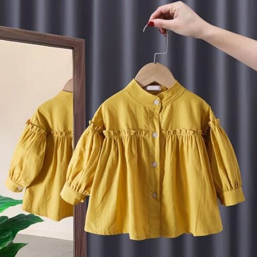 Toddler Girls Blouse Spring Autumn Kids Shirt Children Tops For Baby Girl Blouses Long Sleeve 90 100 110 120 130 Princess