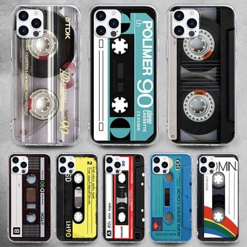 Vintage Cassette Tape Retro For iPhone 13 12 Pro Max Mini Cases For iPhone 11 Pro XS MAX X XR SE 2020 7 8 6 6S 5 5S Plus Fundas