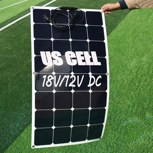Sunpower Flexible Solar Panel 100W 32PCS US Solar Cell 12V Battery Charge For Home/Boat/Lighting/Camping