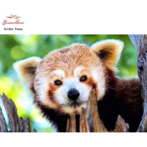 Golden Panno,DIY DMC 11CT 14CT completely Cross stitch animal Raccoon,Christmas gift,embroidery needlework wall decoration 09