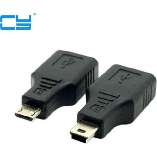 2pcs Micro & Mini USB to USB Female OTG Host Adapter for Cell phone Tablet Connected Flash Disk Mouse