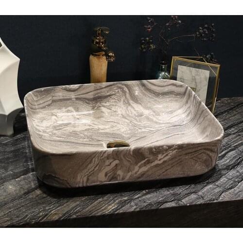 China Artistic Handmade Europe Vintage Lavabo Washbasin Ceramic Bathroom Sink Art CounterTop art ceramic washbasinbathroom sink