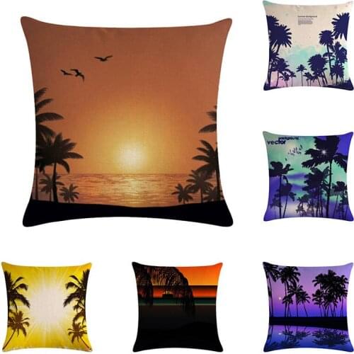 Summer Style Cushion Cover Tree Green Cushion Cover Cotton Throw Pillow Cover Flower Cush Decorative Pillows,Home Decor ZY1040