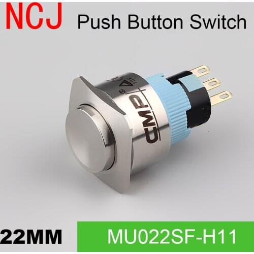 NCJ 22mm Metal Push Button Switch IP67 Maintained Alternate Latching & self-reset Momentary Reset 5A
