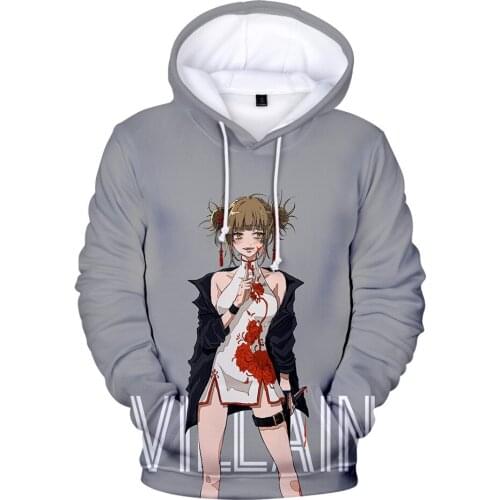 Kawaii Himiko Toga 3D Hoodies Sweatshirts boys/girls Long Sleeve Pullover Hooded High Quality Himiko Toga Youth Streetwear
