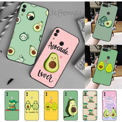 Cute cartoon Avocado Phone Case For Huawei Honor view 7a5.45inch 7c5.7inch 8x 8a 8c 9 9x 10 20 10i 20i lite pro