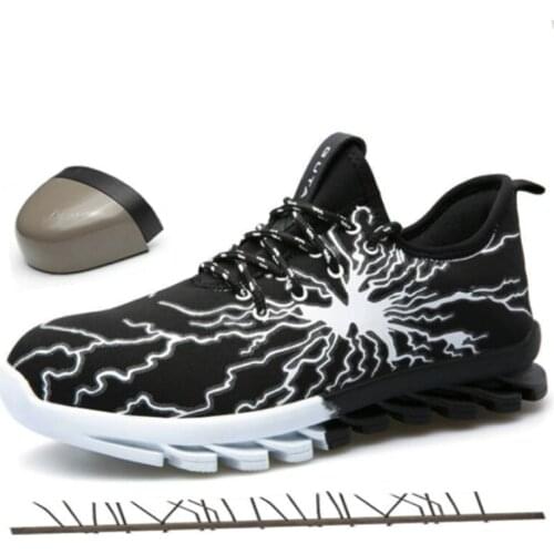 Men Steel Toe Cap Work Safety Shoes Men Sneakers Outdoor Anti-slip Indestructible Blade Proof Construction Boots Work Shoes