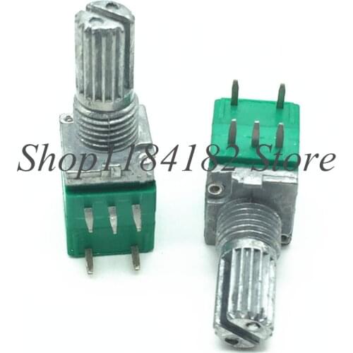 10PCS 100% NEW RK09 B1K B5K 10K 50K type precision potentiometer single band switch sawtooth shaft 15MM volume potentiometer