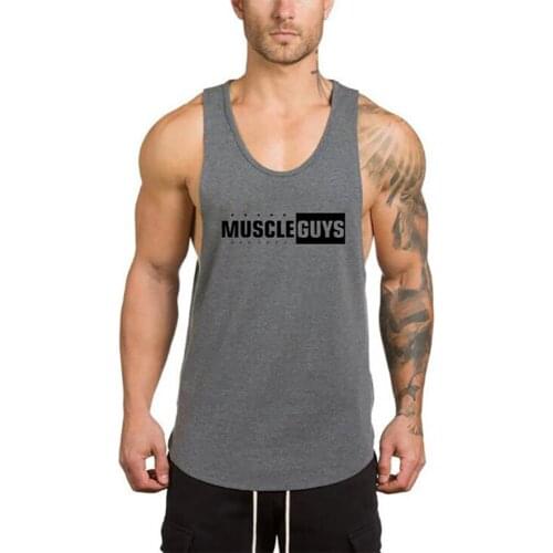 New Brand Muscle Mens Tank Top Workout Vest Gym Bodybuilding Musculation Fitness Clothing Singlets Sleeveless Sport Shirt