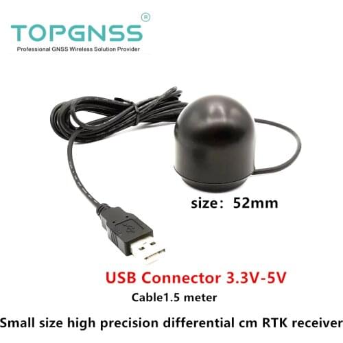 New small RTK module USB GPS receiver GNSS Beidou GLONASS GALILEO Waterproof differential centimeter level