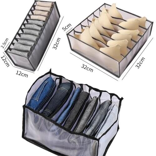 New Large-Capacity Underwear Storage Box, Jeans Compartment Storage, Closet Compartment Storage Box, Household Storage Tools