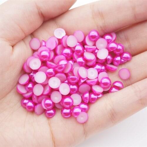 2-12mm Rose Flat Bottom Semicircular Resin Diy Loose Beads For Decorative Accessories For Manicure Mobile Phone Case