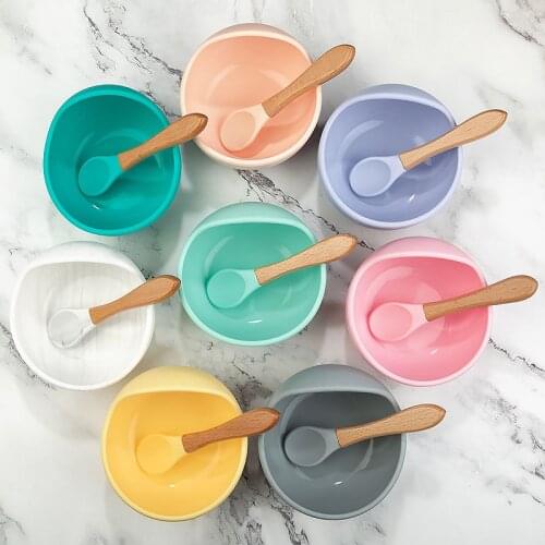 1PCSBaby Feeding Silicone Dinner Plate One-piece Grid Plates Kids Snacks Food Tray Happy Mat Suction Only Table Food Tray