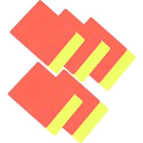 Tranning Equipment Football 5Set Sports Football Referee Red and Yellow Card Set Soccer Warning and Ejection Cards Sock League