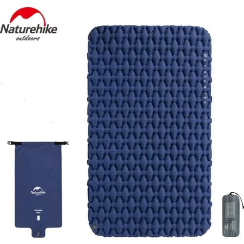Naturehike Outdoor Camping Mat With Pillow Ultra-light Portable Mattress Inflatable Mat Double Sleeping Pad Moisture-proof Pad