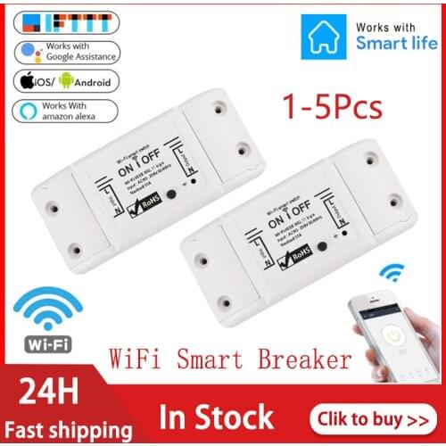 Wi-Fi Smart Light Switch Module Universal Breaker Timer Tuya Smart Life APP Wireless Remote Control Works With Alexa Google Home