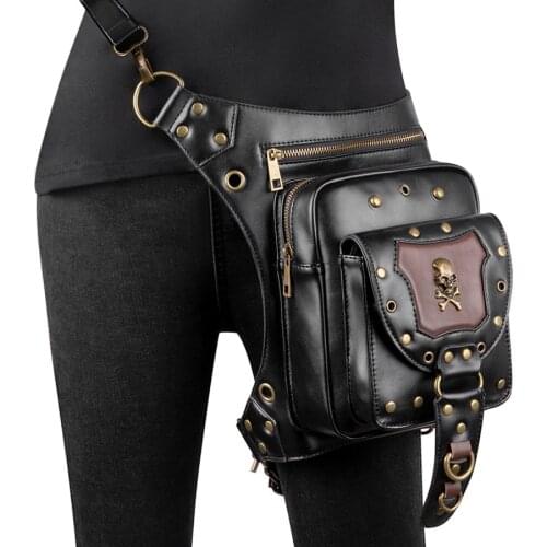 Vintage Steampunk Bag Steam Punk Retro Rock Gothic Retro bag Goth Shoulder Waist Bags Packs Victorian Style Women Men leg bag