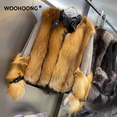 WOOHOONG Black Fur Coats