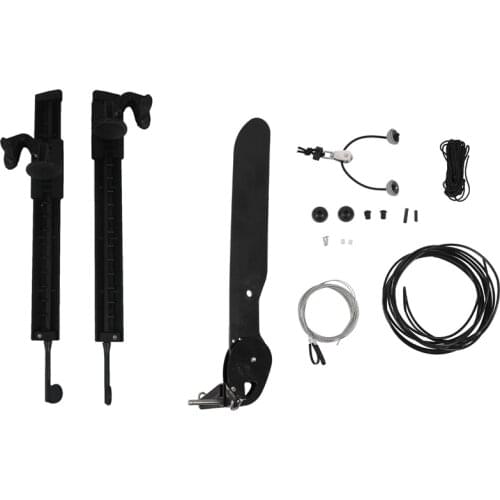 1Set Adjustable Kayak Pedal Foot Controlling System Canoe & 1set Alloy Canoe Kayak Boat Tail Kayak Rudder Direction