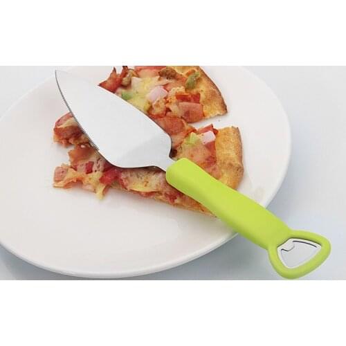 1PC 12 inch Stainless Steel Pizza Cutter Triangular Pizza Peel with Sawtooth DIY Baking Tools KX 181