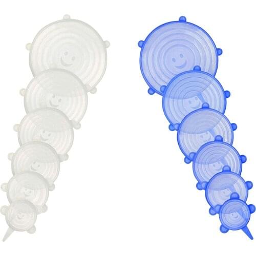 12 Pcs Silicone Stretch Lids Various Sizes Food Storage Lid Saver Covers Wrap for Bowls,Dishes,Jars,Cups,Mugs and Containers CNI