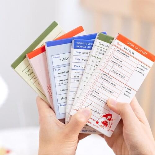 50 Sheets Life Record Series Memo Pad N Times Sticky Notes Girl Portable Notepad School Office Supply Papeleria