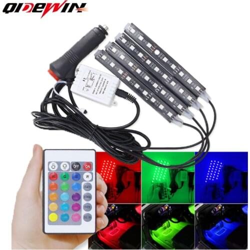 Automobile decorative lamp RGB 5050-9 atmosphere lamp LED colorful one trailer four interior colorful atmosphere lamp
