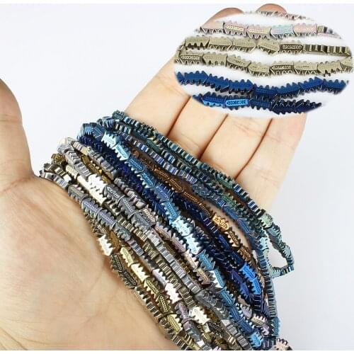 Natural Hematite 4x7mm Color Plated Fishbone Beads Jewelry Making DIY Necklace Bracelet Earrings Jewelry Accessories 16 English