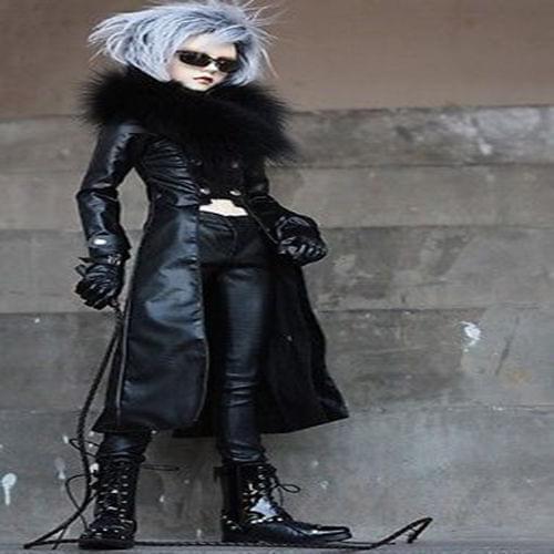 [wamami] Black Leather Clothes/Suit For 1/3 SD AOD DOD DZ BJD Dollfie
