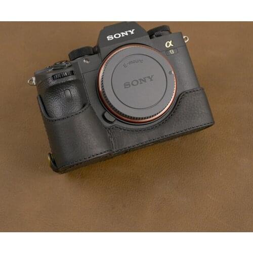 For SONY A7R3 A9 A7M3 A7RM3 A73A7RIII Camera Genuine leather cowhide Bag Body Genuine Leather Half Camera Case Bag