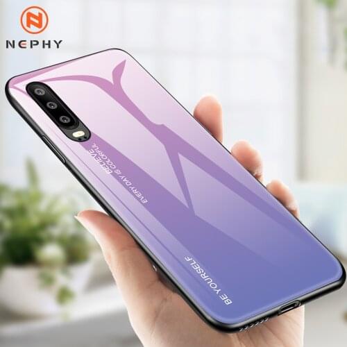 Cool Tempered glass Case For Huawei P20 P30 P40 Lite Pro Mate 10 20 30 Honor 20i Nova 2i 5t 7i Mobile Phone Cover Gradient Coque