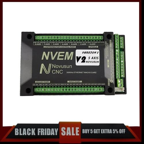 NVEM CNC motion controller nvemv2.1 upgrade 3axis 4axis 5axis 6axis mach3 control card Ethernet interface