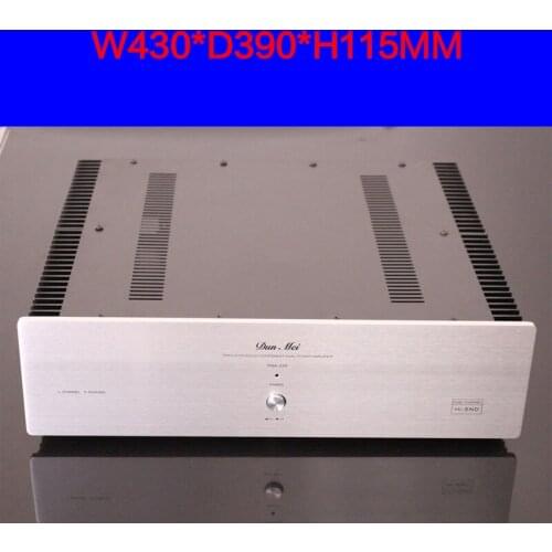 KYYSLB 435*390*120mm Pure Post Transistor Amplifier Chassis Box House DIY Enclosure with Cooling Holes Amplifier Case Shell