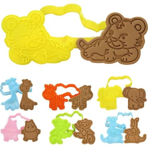 Forest Animals Cartoon Biscuit Mold Pressing Type Household Cookie Baking Tool Environmental Friendly Durable Safe Bakeware