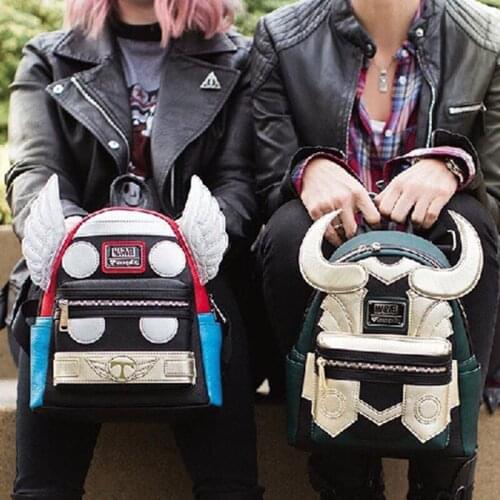 Marvel Thor Loki Fashion Lady Backpack Casual Trendy Bags Anime Cartoon Disney Series Bag Holiday Gifts for Women