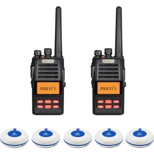 MEEYI Tr-501d / y-a1-wr tourist information desk Gmrs remote wireless, intercom paging system, 2 intercoms and 5 buttons (blue)