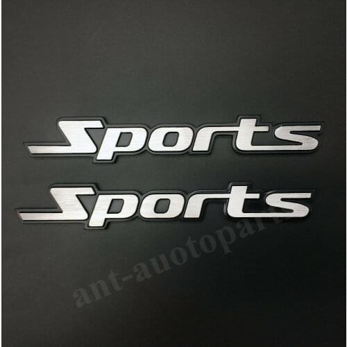 2x Metal Chrome Sport Racing Trunk Tailgate Emblem Car Auto Badge Decal Sticker