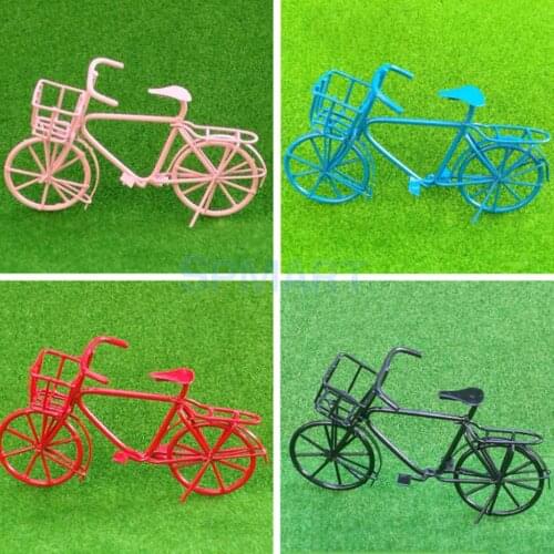 1:12 Scale Dollhouse Miniature Handmade Metal Bike Bycycle Model for 12th Dolls House Decor Accessories