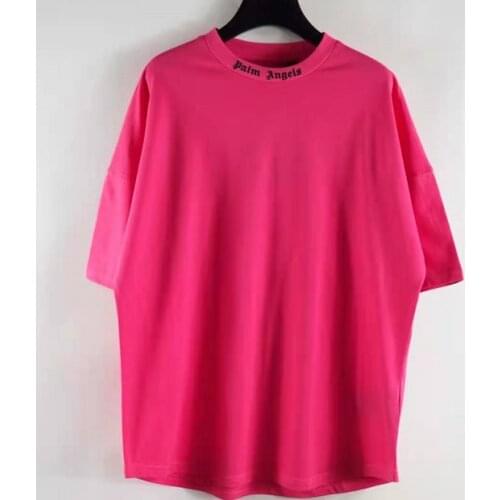 Palm Angels 22SS Letter Logo Men and Women Couples Letter Print Casual Fashion Round Neck Short Sleeve T-Shirt Boyfriend Gift