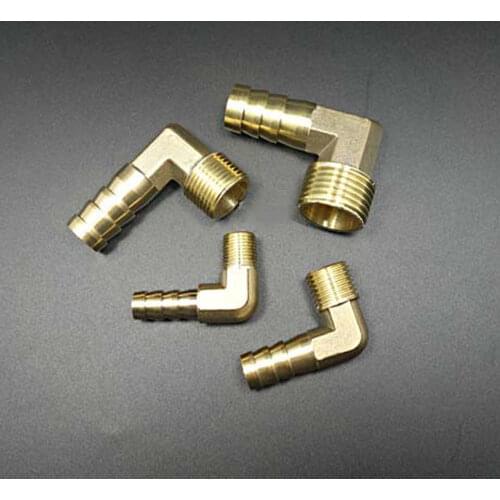 Pagoda Shape Connectors Male Elbow Hose Barb Fitting Hose Tail Brass Pipe Fitting Connector Adapter 8mm Hose Elbow Quick Joint